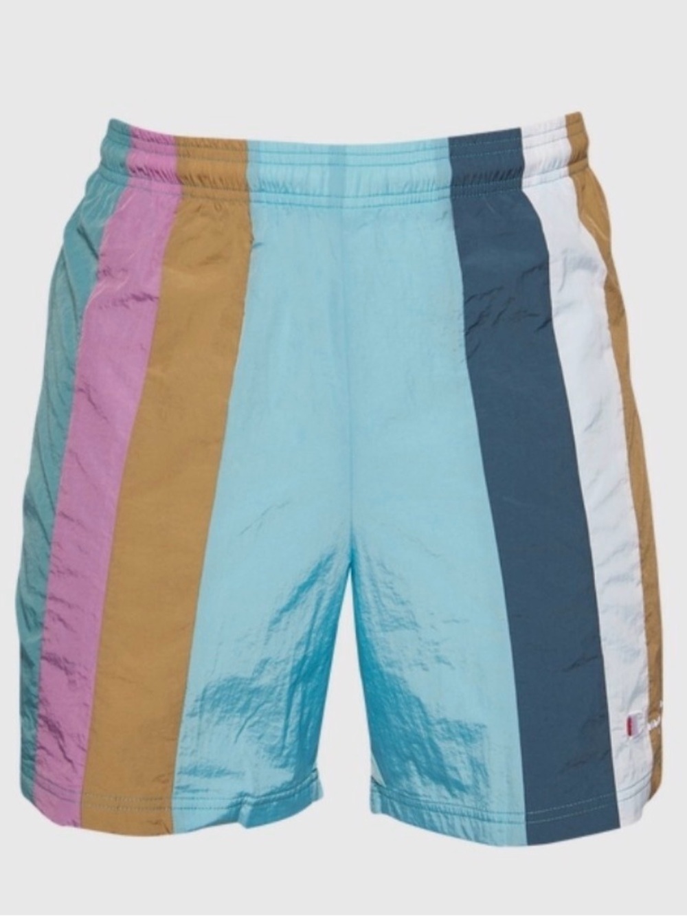NWT‎ Champion Activewear Striped Nylon Shorts inseam 6’ size large